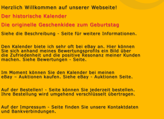 HISTORISCHER KALENDER